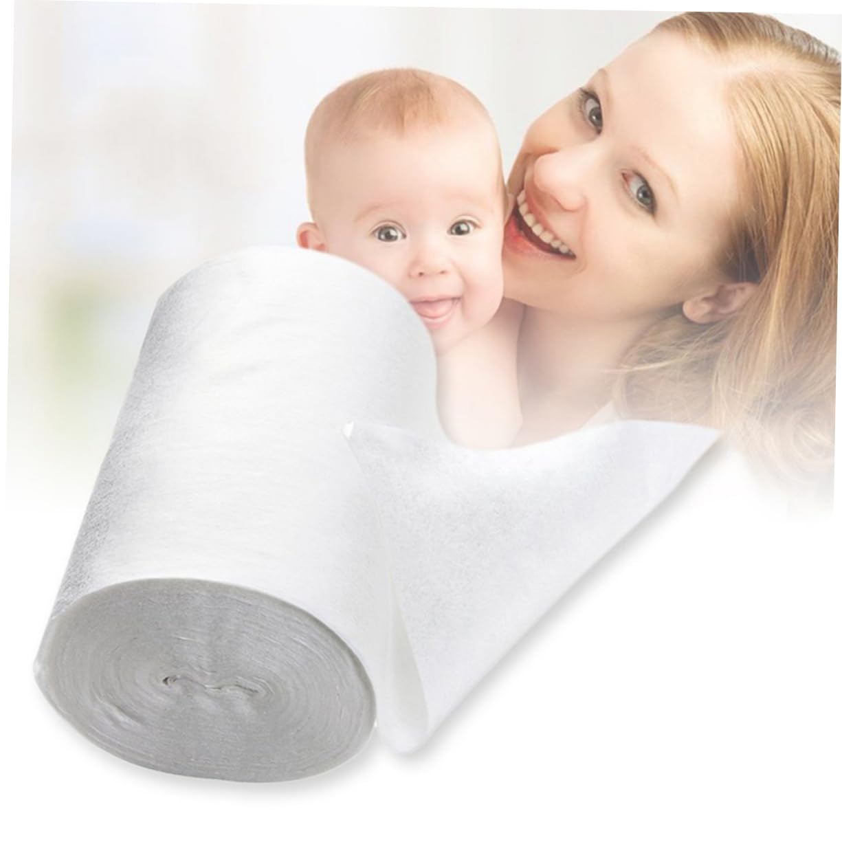 Toyvian Protège-Couches Jetables Biodégradables pour Bébé 3 Rouleaux de 200 Feuilles Doublures Blanches en Tissu Non Tissé Usage Pratique pour Couches