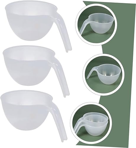 Miniatura 9 de Kichvoe Cuencos para pasta, 3 unidades, cuencos para mezclar con asa, cuencos de plástico para mezclar, cuencos de preparación para cocina,