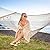 SUNCREAT Hammocks Traditional Rope Double Hammock with Hardwood Spreader Bar and Carrying Bag, 450 lbs Capacity, Natural