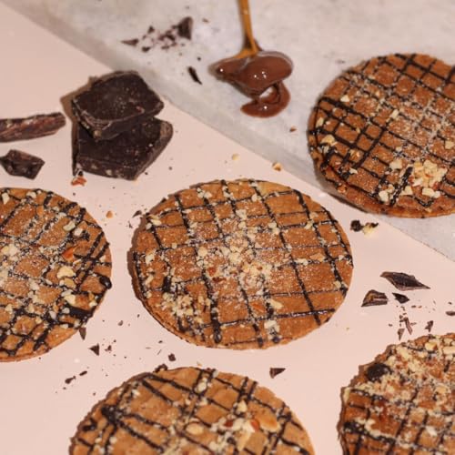 Image of Nova Nova Dark Chocolate Waffle Cookies - Box of 6 - Vegetarian, 100% Eggless | No Added Preservatives (65g)