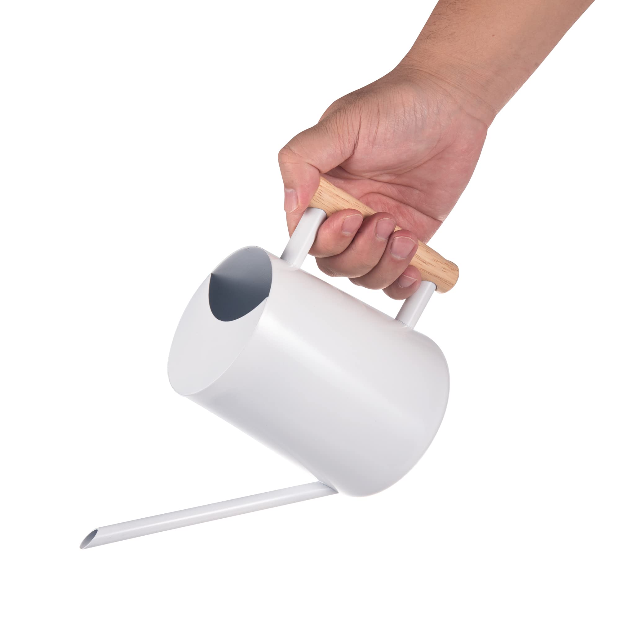 IMEEA Indoor Watering Can 1L Watering Can White Stainless Steel Watering Jug with Long Spout for House Plants Bonsai Flower - Image 4
