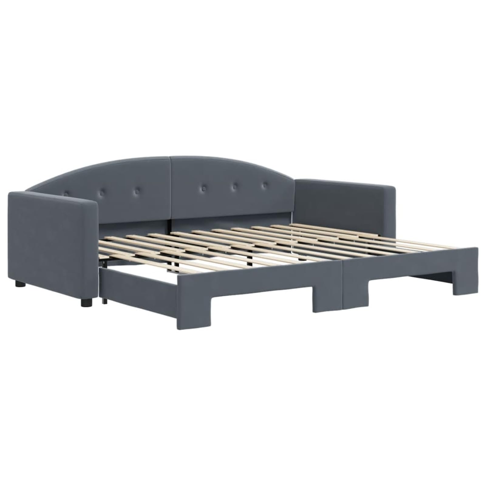 ATOMSTACK MAKER Divano letto pieghevole 2 in 1 per adulti, divano convertibile grigio scuro in velluto e poliestere (222 x 100 x 75 cm), ideale per soggiorno o camera da letto, include struttura in