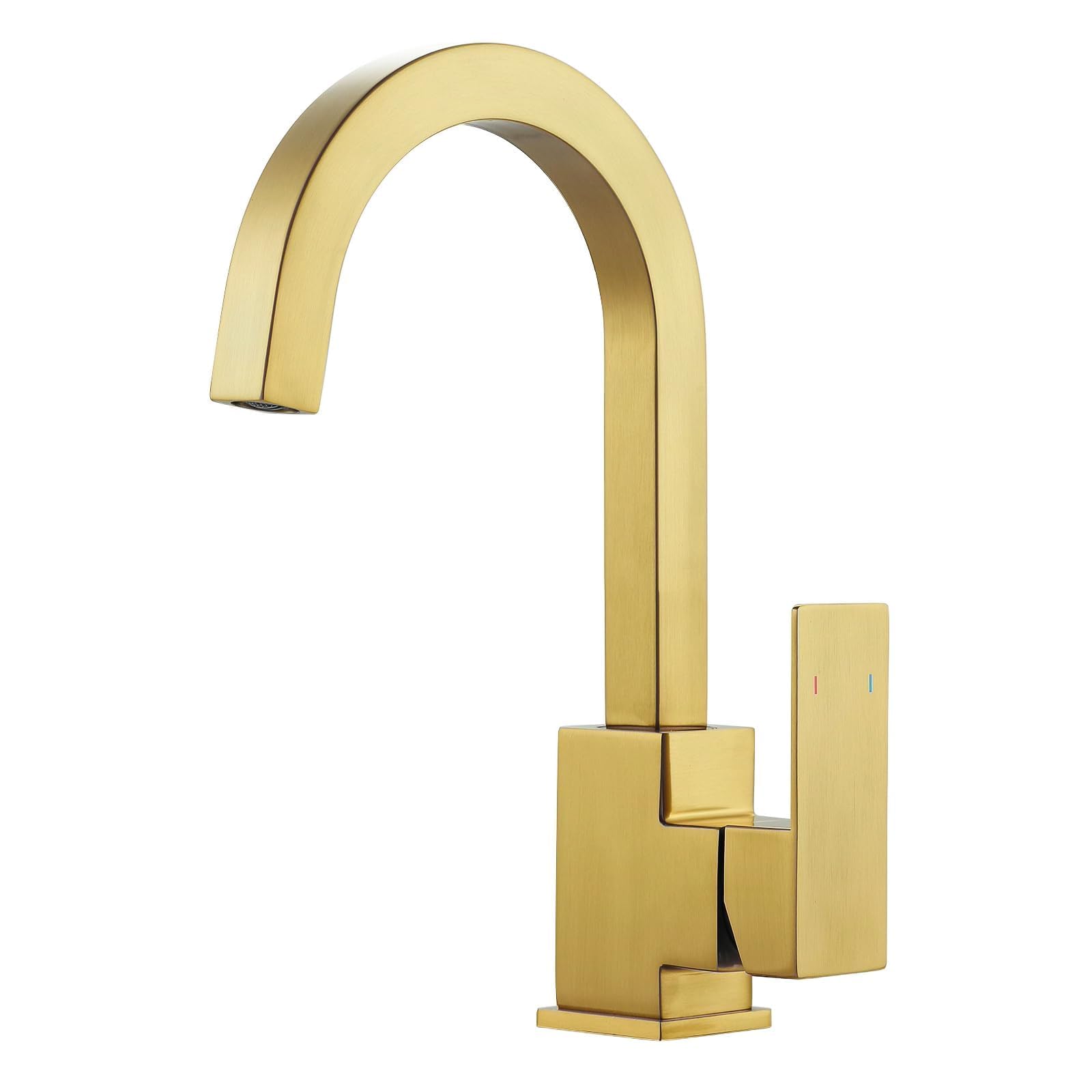 ALEASHA Brushed Gold Bar Sink Faucet, Bar Sink Faucet Single Hole