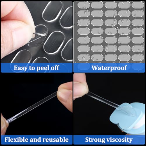 HIDARIRYO 700 Peças de Massa Adesiva Transparente, Massa Adesiva Removível, Massa de Cola Em Gel Dup