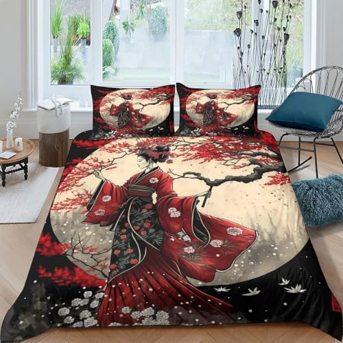 Housse de couette Geisha en microfibre 135x200 pour chambre de garçon