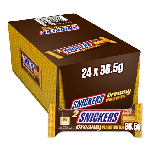 Snickers Creamy Peanut Butter Chocolate Bar 24 x 36.5 g