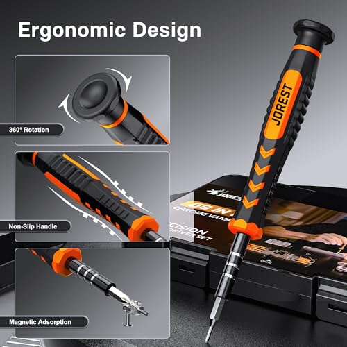 Image of JOREST 59Pcs Small Precision Screwdriver Set with Torx T5 T6, Mini Tool Kit | Magnetic Electronic Repair Tool Kit for Macbook, Computer, Laptop, Phone, PS5, Xbox, Switch, Eyeglasses, Watch, Ring Doorbell