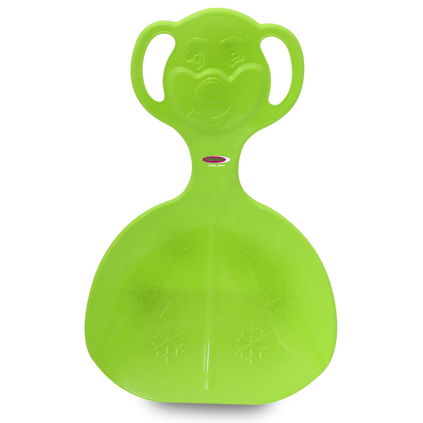Jamara 460375 - Snow Play Trineo Oso Verde – Empuñaduras en Forma de Oso de fácil Agarre, Peso Ligero