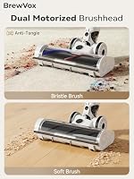 BrewVox Telescopic Cordless Stick Vacuum Cleaner for Home Carpet & Pet Hair, Auto Detect, 45kPa Powerful Suction, 550W Motor, 60Min Runtime Quick Rechargeable, 6 Stage Filtration System — image 4