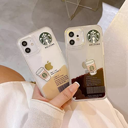 Casefeva-Back-Cover-for-Apple-iPhone-11-Premium-Floating-Coffee-Cup-Liquid-Soft-Protective-Silicone-Shockproof-Bumper-Case-Red