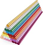Sticks de colle chaude Glitter couleur, 8" Longue x 0.27" Glue Sticks Dia chaud Mini Taille, Craft Adhésif bâtons de cire en vrac pour les cartes, scellage, décoration de vacances, art, DIY, paquet de 36