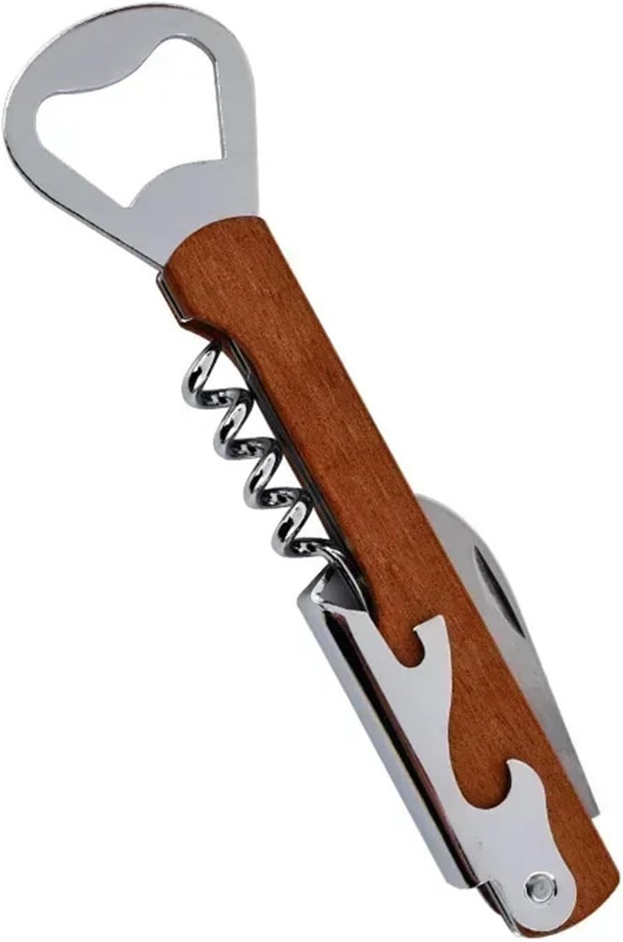 Wood Blank Bottle Opener Wine Corkscrew Professional Bottle Opener and Cutter Stainless Steel Bottle Remover For Kitchen Tool(Maple - 1PCS)