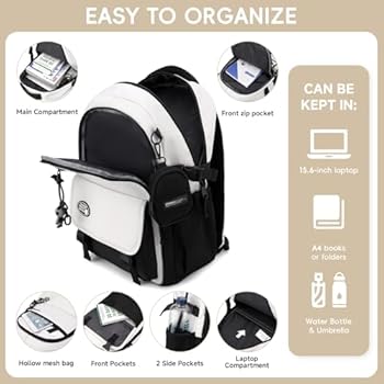 Binienty Schoolrugzak voor jongens, meisjes, tieners, lichte boekentas, informele laptoprugzak, Denim Kat, Eén maat Binienty Schoolrugzak voor jongens, meisjes, tieners, lichte boekentas, informele laptoprugzak, Denim Kat, Eén maat