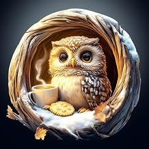 Wooden Puzzles for Adults, 200 Pieces Cave Owl Flat Puzzle with 3D Visual Effect, Wood Adult Puzzles, Puzzles GiftsM-11.4 * 11.1in