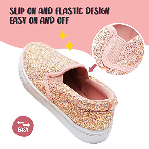 Image of K KomForme Boys & Girls Slip on Shoes, Toddler Canvas Walking Shoes | Lightweight, Comfortable