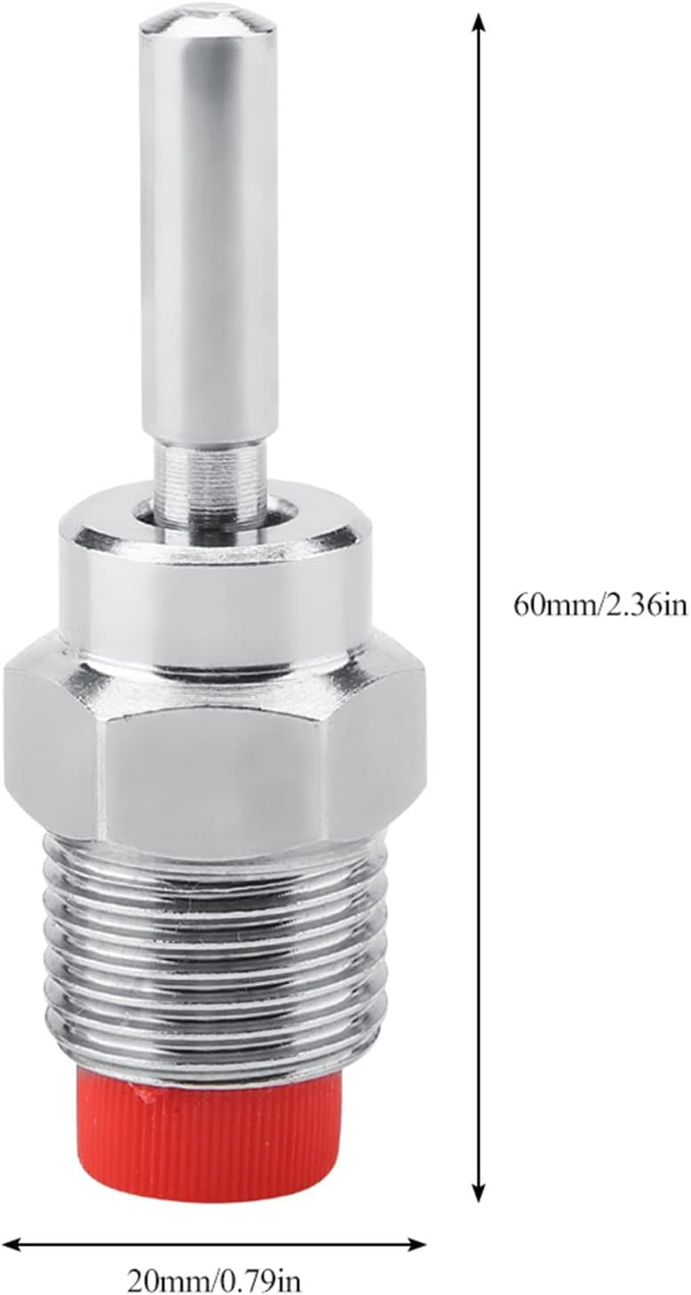 5 Pieces Automatic Pig Waterers Thread Stainless Steel Pig Waterer Nipple Fountains Drinkers with Red Hat Long Rod Water Trough for Sows Piglets Drinking Water