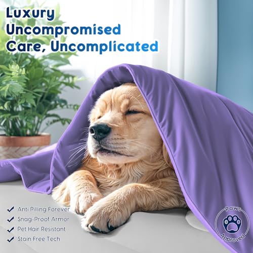 Image of Cooling Blanket for Hot Sleepers & Night Sweats - Cooling Comforter, Breathable Lightweight Double-Sided Summer Bedding, Breathable Soft All Season (Lavender, Queen(90 inchx90 inch))