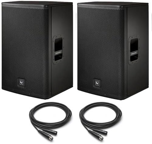 EV Electro-Voice ELX112P 12" Powered PA Speakers PAIR (2) 25' XLR Cables ELX NEW