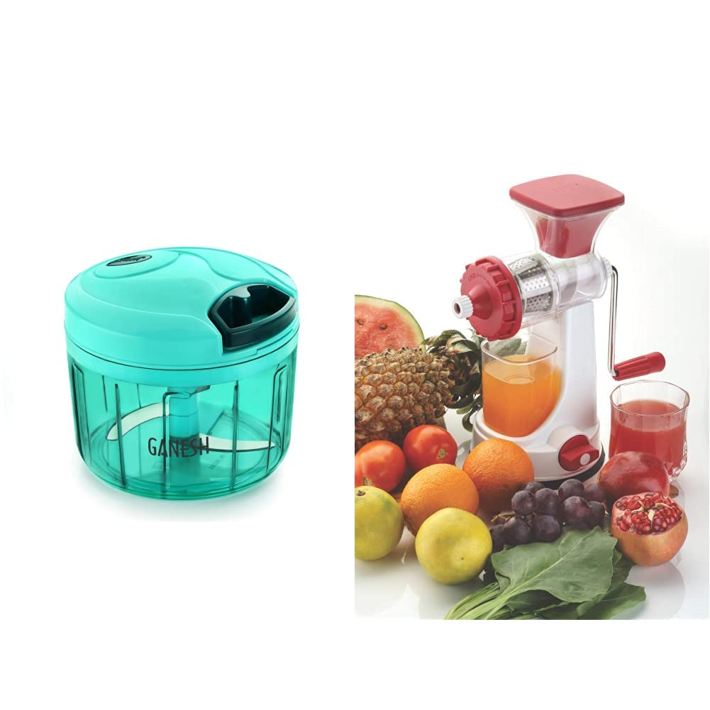 Ganesh Chopper Vegetable Cutter, Pool Green (725 ml) & Fruit