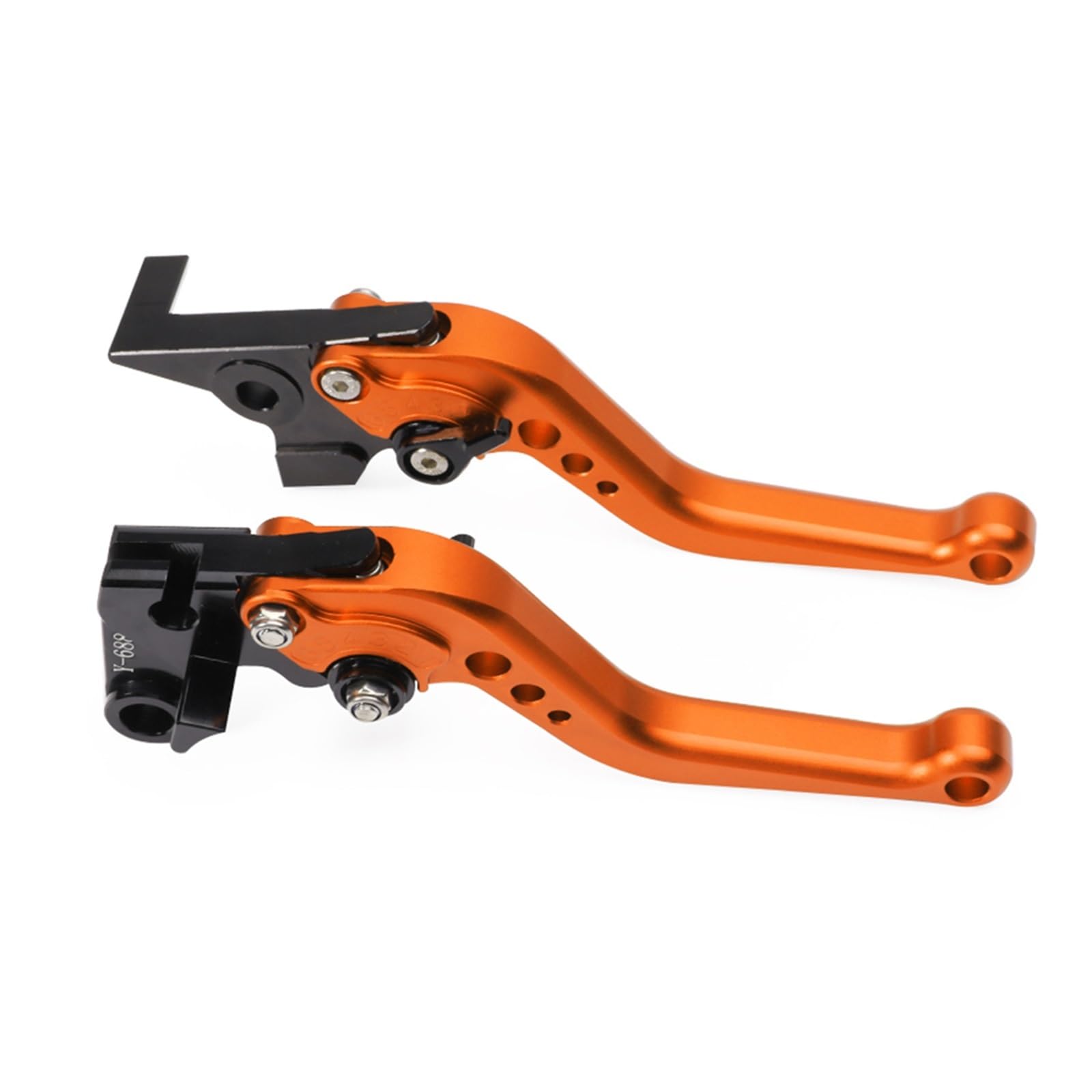 TINGYUS Motorbike Brake Lever for BMW for F800GS/For ADV F800R F650GS F700GS Motorcycle Adjustable Handles Short Brake Clutch Lever(Orange)