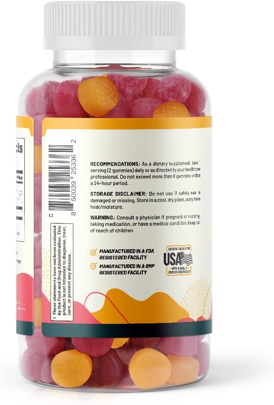 Sugar-Free Probiotic Supplement Gummies - Gut Health, Digestion, Immune Support 5 Billion CFU - Vegan Probiotics for Women, Men & Kids, Chewable Probiotic Gummy (60 Gummies)