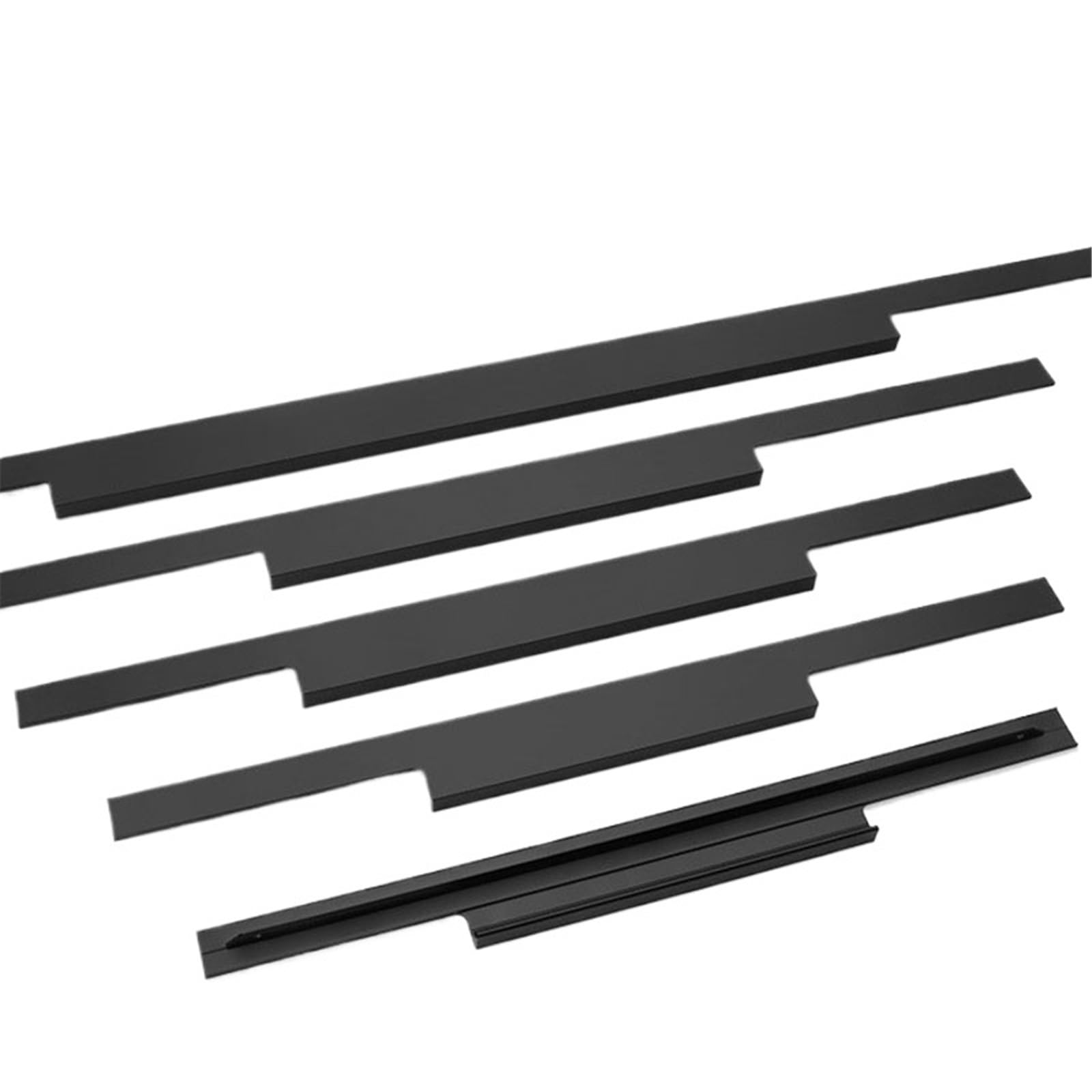 KDHCVKZ 1pcs Black Hidden Cabinet Handle Aluminum Alloy Kitchen Cupboard Door Pulls Drawer Knobs Long Handle Furniture Handle Hardware(600mm)