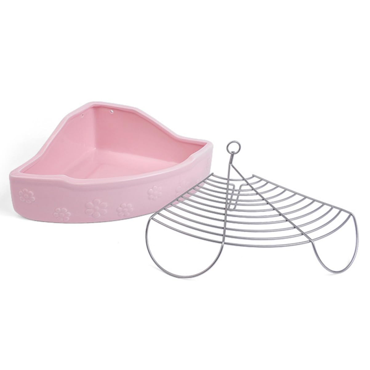Yardwe Keramik Haustier-Toilette Für Kaninchen Und Meerschweinchen 7.87X6.50X2.95 Zoll Anti-Biss Und Anti-Überkippen Kleintier Reinigungstoilette Leicht Zu Reinigen