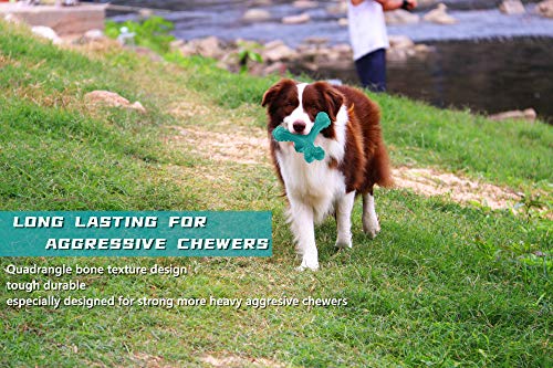 Cvalin Dog Chew Toys For Aggressive Chewers Large Breed,Indestructible Bones Toy，Durable Cleaning Toothbrush Natural Rubber Dog Toys #TOP1