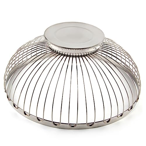 ULTECHNOVO cesta de lavado de verduras frutero cubierto almacenamiento lavar cestas colgantes de frutas para la cocina bandeja canasta de frutas de alambre cuenco de cesta de frutas Silver