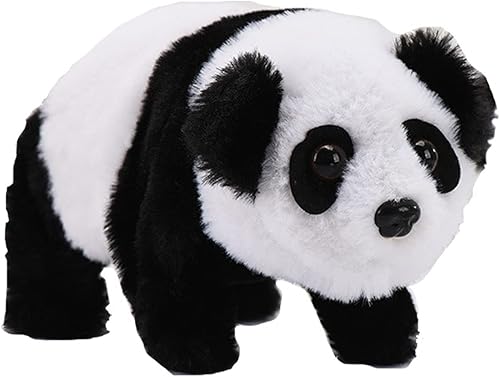 Juguete de panda realista llamando gatear caminando regalo para niños juguete de simulación eléctrico para niños niños alumnos negro blanco