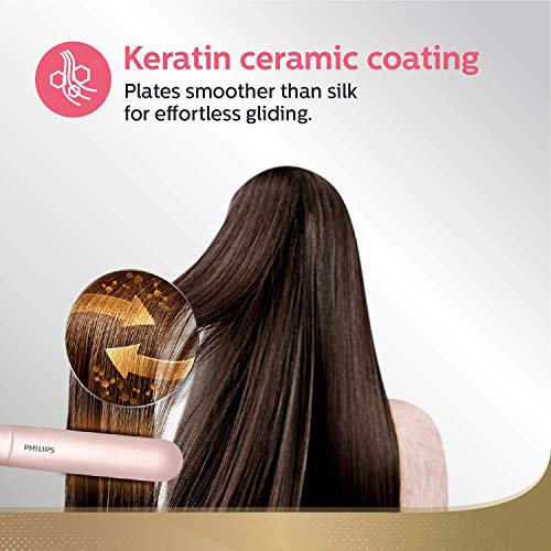Philips Advanced KeraShine Straightener BHS378/10 | ThermoProtect Technology with 6 LED Temp Setting | Frizz-Free Shiny Smooth Hair (Pink) - Image 4