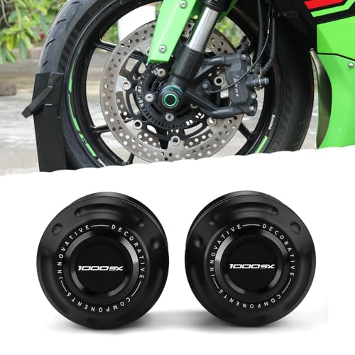 Super Vici Motorcycle Ninja 1000SX Fork Sliders Fit For Ninja1000SX Z1000SX 2010-2023 2024 2025 All Year Wheel Axle Frame Slider 2024 Ninja 1000SX Accessories 2023 Z1000SX Accessories BK