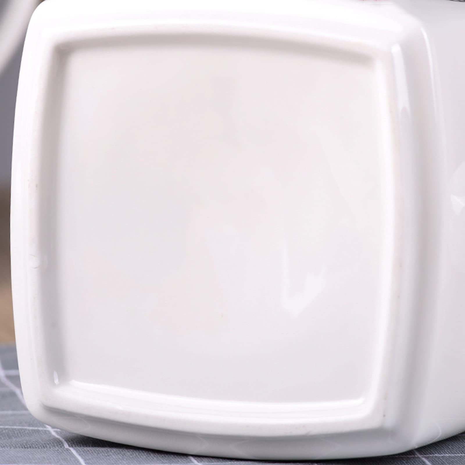 GRFIT Jarra Hervidor de Filtro de Gran Capacidad de Lanzador de cerámica Simple con Mango y Tapa de Moda for el hogar, Restaurante, cafetería (54 oz) Jarra de Agua (Color : B)