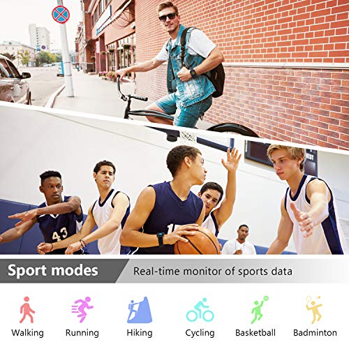Bingofit 1.54" Full Touch Screen Smart Watch, Waterproof Activity Tracker Sport Watch with Heart Rate Blood Pressure Monitor, Step Calorie Sleep Tracker Fitness Watch Men Women for Android & iOS Phone - Thumbnail 5