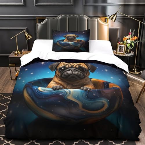 Couette carlin anti-glisse avec zip parure de lit microfibre - 4