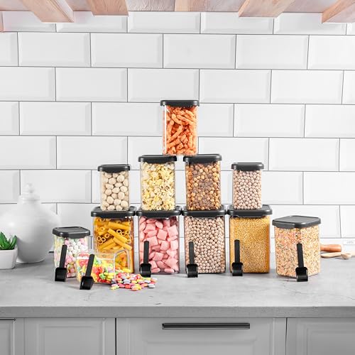 Image of Kitchen Storage Set Of 12 Airtight Containers Set For Kitchen Storage And Containers Box For Pantry Organization And Container For Kitchen Accessories Items & Storage Set of 12-(350ml+650ml+950ml)