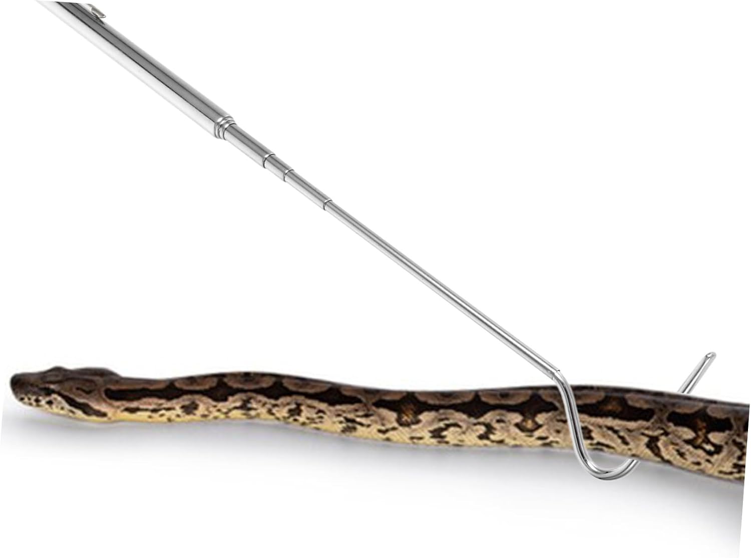 Stainless Steel Retractable Snake Hook Durable Reptile Grabber Tool for Safe Handling and Transporting Snakes for Convenient Storage