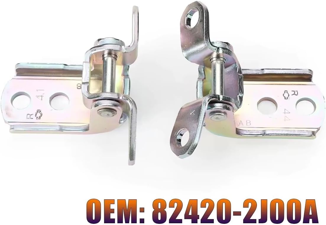Compatible with Nissan for Patrol GU Y61 1997-2016 82421-2J00A 82420-2J00A Front Upper Lower Door Hinges