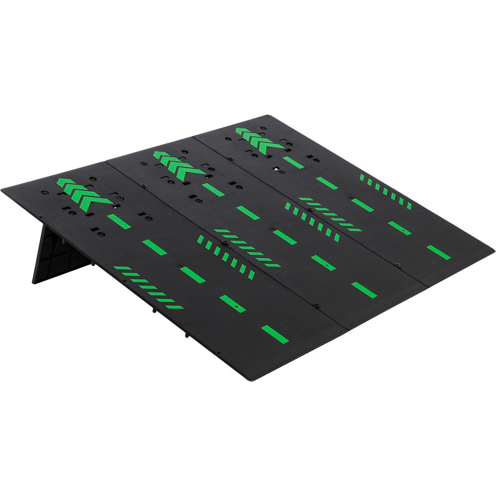 Rampas de coche para camión RC para saltar, portátiles, para ejercicios de salto y vuelo de coche de 1/14 1/16 1/18 1/24 1/30 y micro mini control remoto (negro)