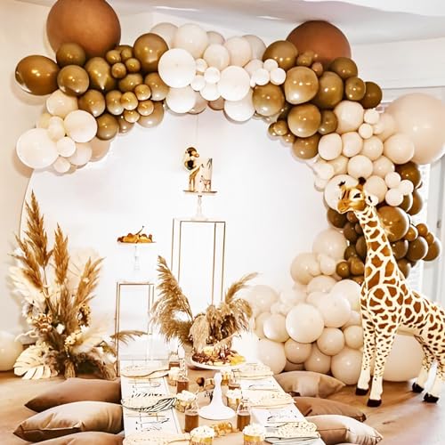 Image of Voircoloria Brown Balloons, 66pack 12inch Brown Latex Party Balloons for Graduation, Teddy Bear Themed Party, Wedding, Birthday, Bridal Shower, Baby Shower, Gender Reveal Party Decorations