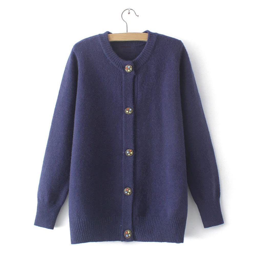 Cardigan Femme Léger – Manches Longues, Col Rond, Boutonnage – Grandes Tailles – Tricoté élégant Et Confort