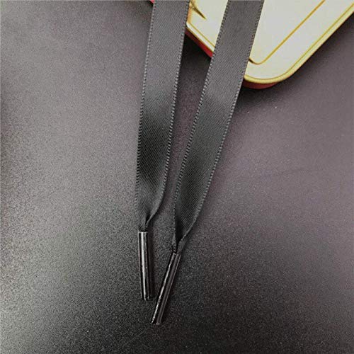 XLAHD Flacher Trainer Schnürsenkel 1 Paar 1 cm Breite Satin Seidenband Schnürsenkel 80/100 / 120 cm Länge Sneaker Sport Schnürsenkel Cover