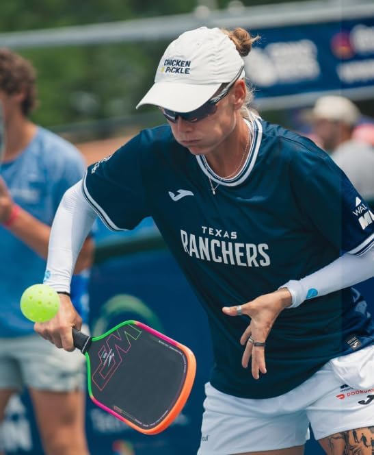 Miniatura 8 de Warping Point Pala de pickleball Neon Gen 3, aprobada por UPA-A, fibra de carbono T700 cruda de triple capa, núcleo EdgeFusion de 16 mm, marco