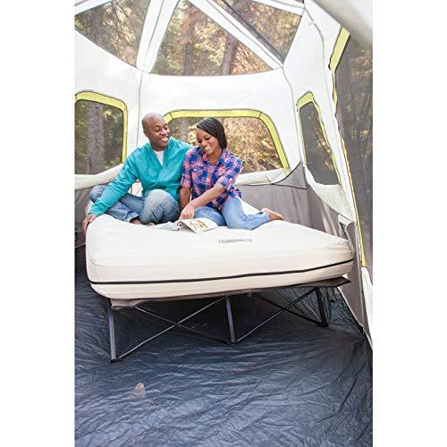 coleman airbed cot with side table