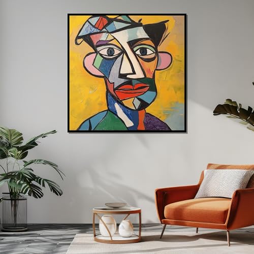 Décoration intérieure moderne avec portrait abstrait cubiste