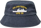 YYOuJUYNA USS John P MURTHA LPD 26 Flag-Vintage Fisherman hat