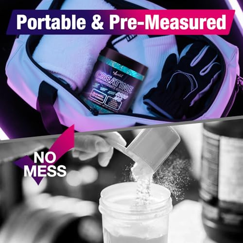 Creatine Monohydrate Gummies Complex 8500 MG for Men & Women, Creatine Monohydrate Supplement for Muscle Growth, Strength & Energy Support, Pre Workout Gummies 120 Count Blueberry - Image 5