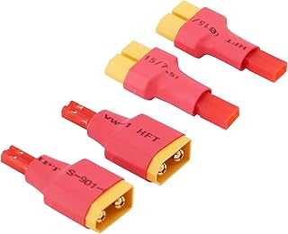 rflaueo 4pcs JST to XT60 Male Female RC Connector Adapter(E85-4)