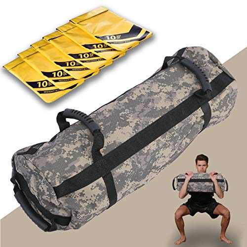 Estleys Workout Sandbag for Fitness 10 to 60 Lbs, Adjustable Military Sandbags, Training