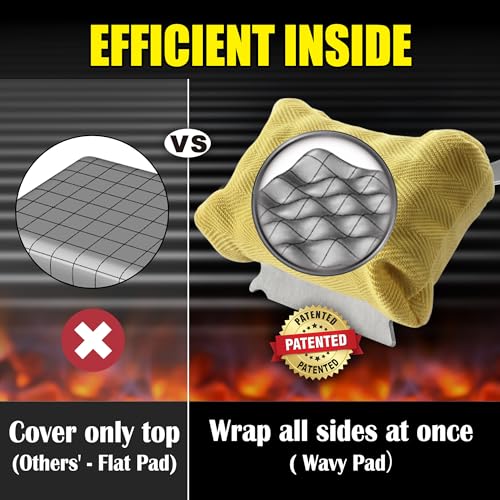 GRILLART Grill Brush for Outdoor Grill Bristle Free - Reinforced Grill Cleaner Scraper BBQ Brush - Replaceable Head Barbecue Grill Cleaning Brush - Safe BBQ Accessories Grill Tools - Gifts for Men/Dad